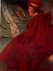 Alphonse Maria Mucha The Red Cape painting